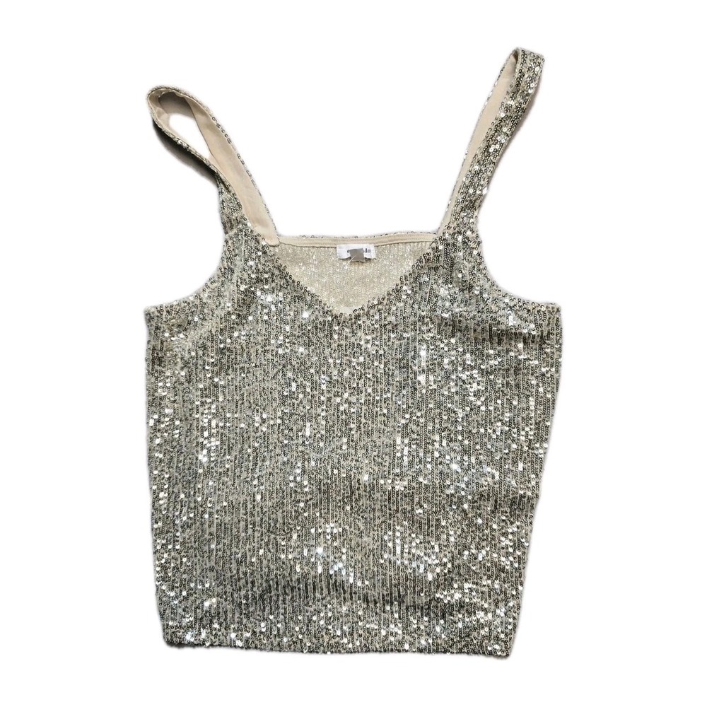 maurices Sequin Tank Beige Large New Eyeshadow